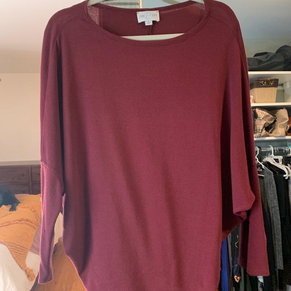 Bat sleeve long sleeve top